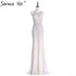 On Sale no return no refundSale Fashion Halter Gold Evening Party Dress Real Photos Nude Tulle Diamond Party Occasion 2025 Formal Long Evening Dress LA6008 - SERENE HILL