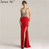 Sale Fashion Sexy Sleeveless Mermaid Bridal Dress V-Neck Crystal Elegant Formal Evening Gown 2025 Real Photo LA6263 - SERENE HILL