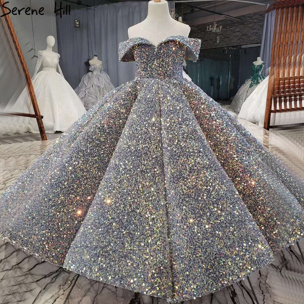 Flower Girl Dressrs Children Pageant Ballgown Girl Wedding Paillette Clothes For Children Piano Performance Vestido HTA0047 - SERENE HILL