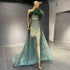 Groen Luxe A-lijn Hoge Split Avond Jurken 2025 Kralen Veer Elegant Mermaid Voor Vrouwen Party Serene Hill LA71570 - SERENE HILL