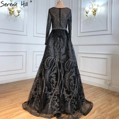 Modest Muslim Pink Long Sleeves Mermaid Evening Dress with Train LA70541 - SERENE HILL