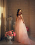 On Sale no return no refundSale Light Blue Off the Shoulder Pregnant Photography Dresses Vintage Wedding Gowns Lace Up Sash 2025 Sexy HA2002 - SERENE HILL
