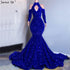 Long Royal Blue Prom Dress Sparkly Glitter Sequin Sexy Top African Girl Mermaid Prom Dresses 2025 New Arrival LA70453 - SERENE HILL