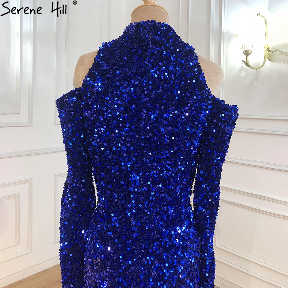 Long Royal Blue Prom Dress Sparkly Glitter Sequin Sexy Top African Girl Mermaid Prom Dresses 2025 New Arrival LA70453 - SERENE HILL