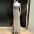 On Sale no return no refundSale Luxury Grey Long Sleeves Evening Dresses 2025 O-Neck Sequins Sparkle Mermaid Formal Dress Serene Hill LA6418 - SERENE HILL