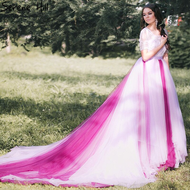 On Sale No Return No Refund Mixed color beading backless wedding dresses sexy women girl bridal dress gown 2025 Real Photo HA2054 - SERENE HILL