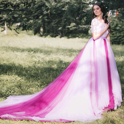 On Sale No Return No Refund Mixed color beading backless wedding dresses sexy women girl bridal dress gown 2025 Real Photo HA2054 - SERENE HILL