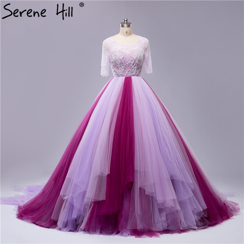 On Sale No Return No Refund Mixed color beading backless wedding dresses sexy women girl bridal dress gown 2025 Real Photo HA2054 - SERENE HILL