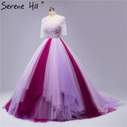 On Sale No Return No Refund Mixed color beading backless wedding dresses sexy women girl bridal dress gown 2025 Real Photo HA2054 - SERENE HILL
