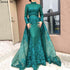 On Sale no return no refundSale Muslim Pink High Collar Evening Dresses 2025 Handmade Flowers Long Sleeves Mermaid Evening Gowns Serene Hill LA6542 - SERENE HILL
