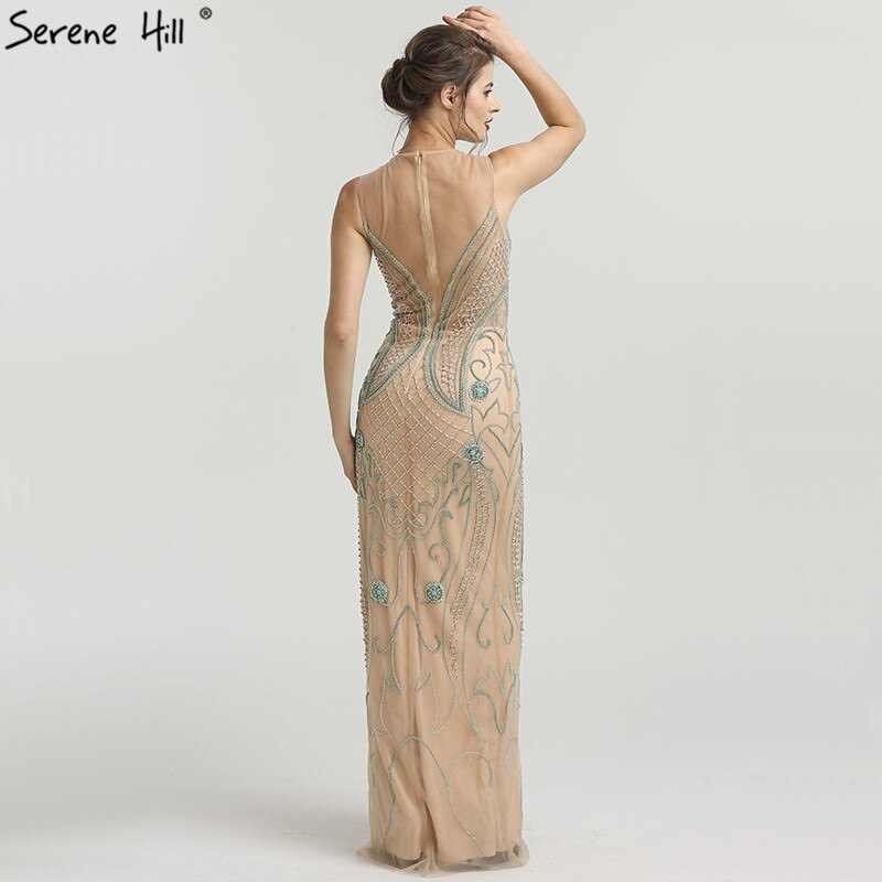 On Sale no return no refundSale New Diamond Beading Luxury Evening Dresses 2025 Sleeveless Illusion Mermaid Fashion Sexy Evening Gowns Serene Hill LA6578 - SERENE HILL