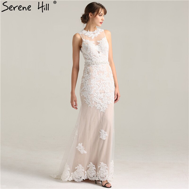 On Sale no return no refundSale New O-Neck Mermaid Elegant Sexy Evening Gowns Fashion Embroidery Pearls Tulle Evening Dress 2025 Real Photo LA6228 - SERENE HILL