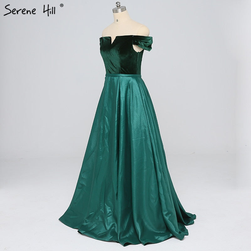 Sale Off Shoulder Sexy Contrast Color Prom Dresses Boat Neck Simple Fo –  SERENE HILL