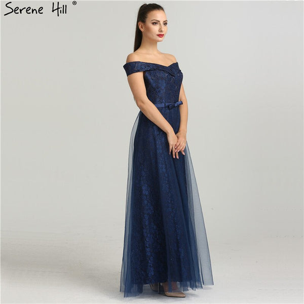 On Sale No Return No Refund Shoulder Sexy Lace Beach Evening Gown Beading Fashion Women's Formal Evening Dresses 2025 Real Photo LA6450