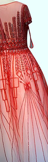Pink A-Line Luxury Beading Sparkle Evening Dresses 2025 Dubai O-Neck Cap Sleeves Formal Dress Serene Hill LA70580 - SERENE HILL