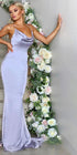 On Sale No Return No Refund Pink And Blue Sleeveless Mermaid Bridesmaid Dresses 2025 Criss-Cross Backless Sexy Simple Bride Gowns Serene Hill LA70393 - SERENE HILL