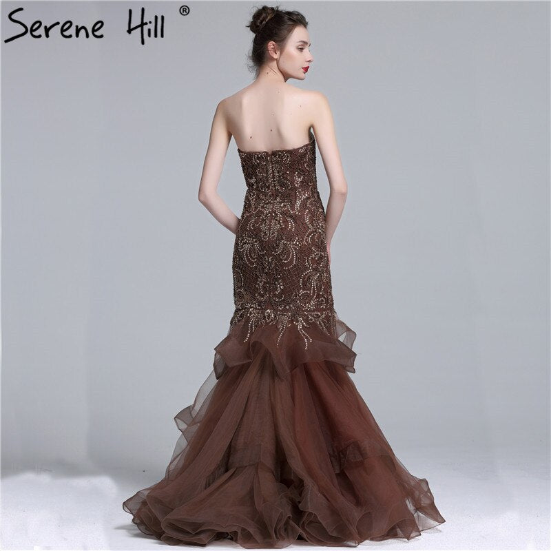 On Sale no return no refundSale Real Photo Long Elegant Evening Dress 2025 Sexy Beading Mermaid Evening Party Dress New Style LA6102 - SERENE HILL