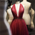On Sale no return no refundSale Red Halter Sexy Sleeveless Evening Dresses 2025 Crystal A-Line Tulle Formal Dress Design Serene Hill LA70348 - SERENE HILL