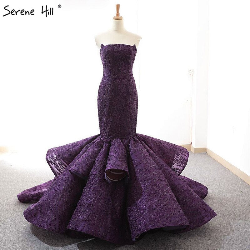 Red Newest Off Shoulder Sexy Wedding Dresses 2025 Appliques Ruffles Fashion Sexy Mermiad Bridal Gown Real Photo HM66614 - SERENE HILL