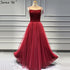 On Sale no return no refundSale Red Sexy A-Line Evening Dresses Latest Design Sleeveless Sequined Beading Formal Dress Real Photo LA70004 - SERENE HILL