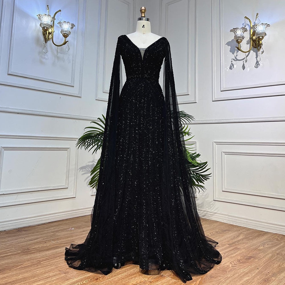 Mermaid Evening Dresses with Cape Sleeves 2025 LA71889 - SERENE HILL
