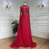 Saudi Arabia Caramel Mermaid Evening Dress with Cape Sleeves LA71885 - SERENE HILL