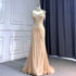 Luxury Arabic Nude Kendall Jenner Mermaid Evening Dress Beaded Tassel LA71540 - SERENE HILL