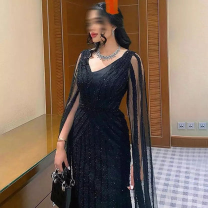 Mermaid Evening Dresses with Cape Sleeves 2025 LA71889 - SERENE HILL