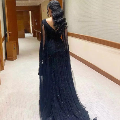 Mermaid Evening Dresses with Cape Sleeves 2025 LA71889 - SERENE HILL