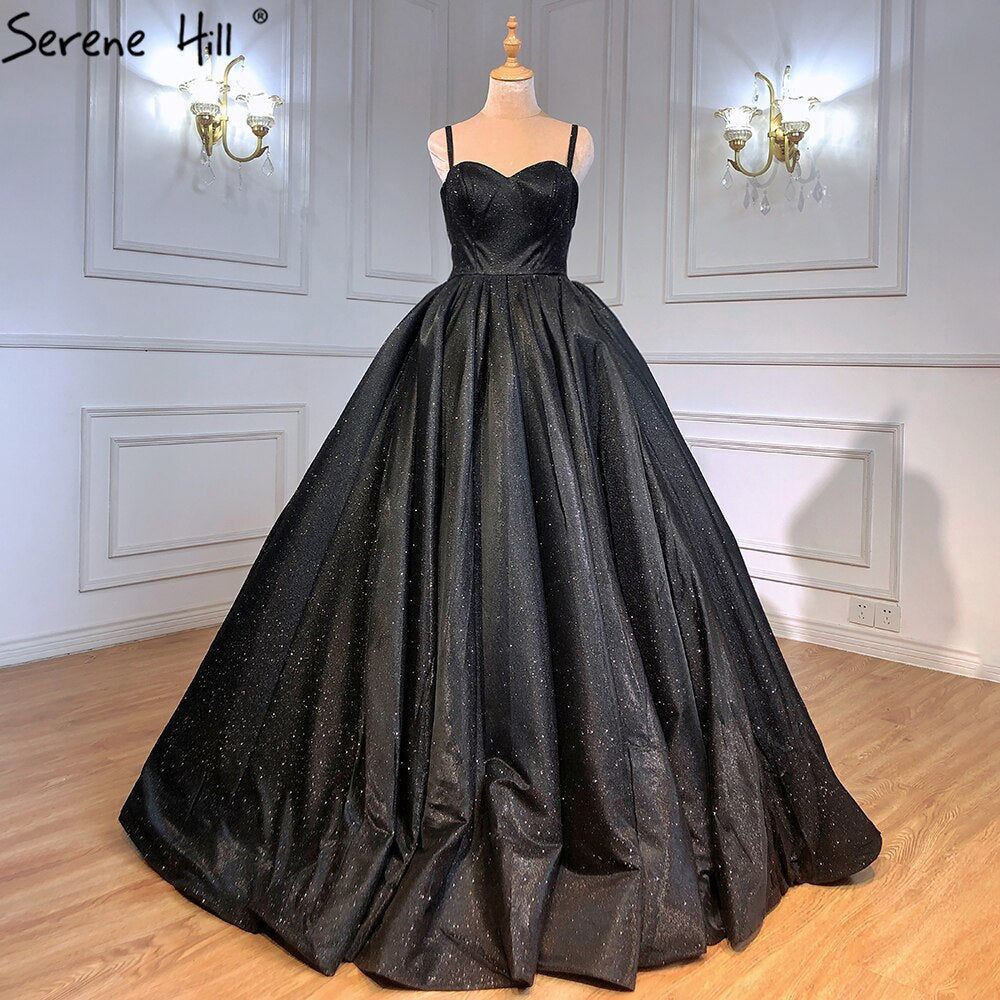 Serene Hill Black Sexy Wedding Dresses 2025 High-end Spaghetti Strap Bridal Gowns HA2521 Custom Made - SERENE HILL