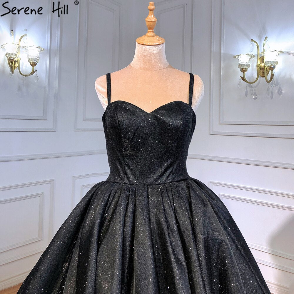 Serene Hill Black Sexy Wedding Dresses 2025 High-end Spaghetti Strap Bridal Gowns HA2521 Custom Made - SERENE HILL