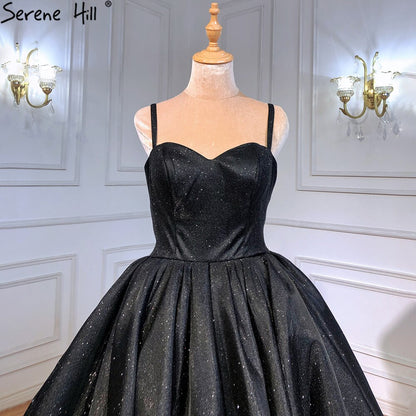 Serene Hill Black Sexy Wedding Dresses 2025 High-end Spaghetti Strap Bridal Gowns HA2521 Custom Made - SERENE HILL