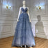 Sparkly Crystal Blue Sweetheart Evening Dress LA71292 - SERENE HILL