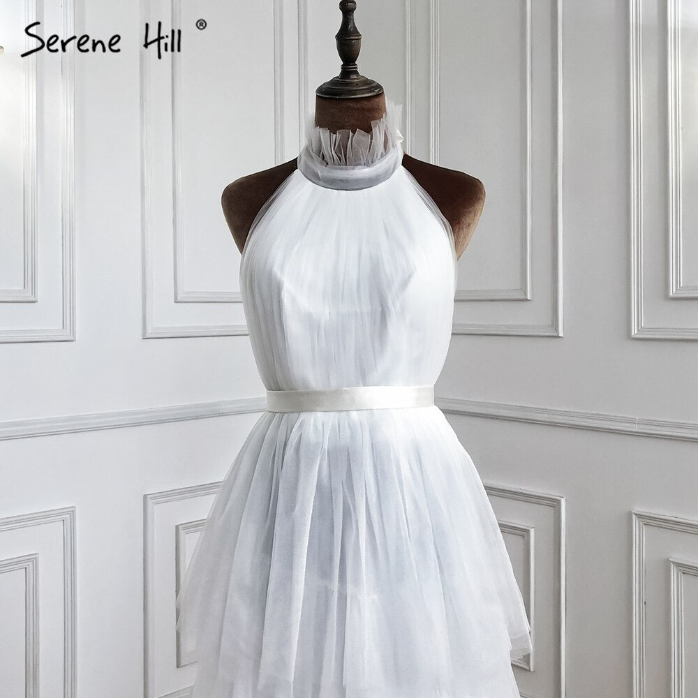Serene Hill Blush Pink A-Line Evening Dresses Sleeveless Tiered Simple Ankle Length Formal Dress Design 2025 LA70700 - SERENE HILL