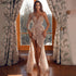 Serene Hill Champagne Mermaid Luxury Evening Dresses Gowns 2025 Elegant One Shoulder Beaded For Women Party LA71240 - SERENE HILL