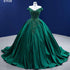 Serene Hill Dark Green High End Sexy Off Shoulder Luxury Lace Beaded Lace Up Bride Gowns Wedding Dress 2025 Custom Made HM67533 - SERENE HILL