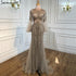 Serene Hill Elegant Grey Mermaid Luxury Long Sleeves 2025 Beading Party Wear Fromal Evening Dress Gowns For Women LA70289 - SERENE HILL
