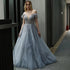 Serene Hill Gold Beaded A-Line Evening Gowns 2025 Off Shoulder Luxury Sexy Dresses Long For Women Party LA71411A - SERENE HILL
