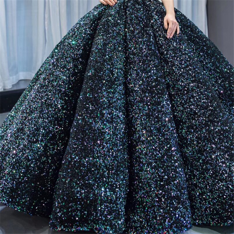 Serene Hill Gold Luxury Mermaid Wedding Dresses Off Shoulder Sparkle Elegant Sexy Bridal Gowns HA2353 - SERENE HILL