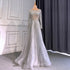 On Sale no return no refund Serene Hill Gold Mermaid Elegant Long Sleeves O-Neck Evening Dresses Gowns Luxury Beaded 2025 For Woman Party LA71635 - SERENE HILL
