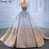 Serene Hill Gold Silver Luxury Wedding Dresses 2025 Cap Sleeve Beaded Crystal Bride Gowns HM67362 Custom Made - SERENE HILL