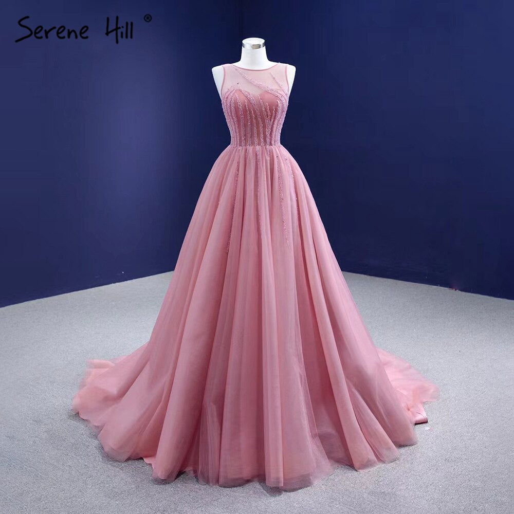 Serene Hill Green A-Line High-end Evening Dresses Gowns 2025 Sleeveless Beaded Sexy For Women Party HM67237 - SERENE HILL