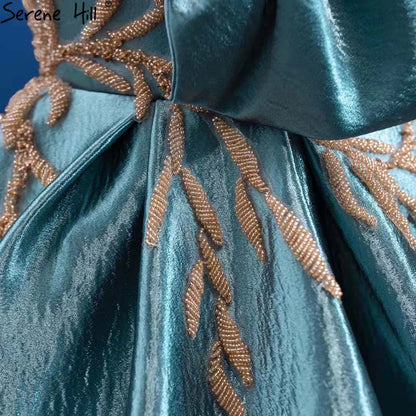 Serene Hill Green Beaded Sexy Wedding Dresses 2025 Bow Lace Up High-end Bridal Dress HM67417 Custom Made - SERENE HILL