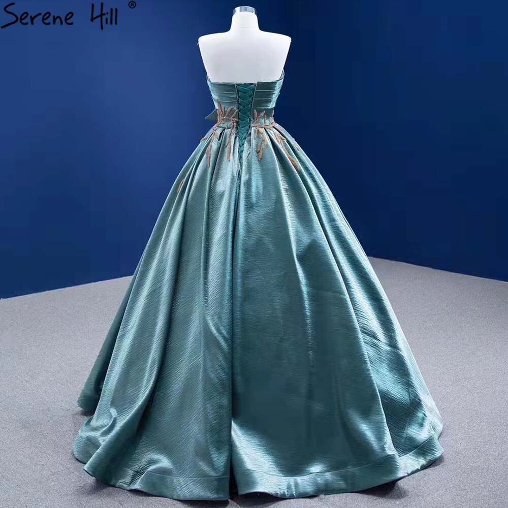Serene Hill Green Beaded Sexy Wedding Dresses 2025 Bow Lace Up High-end Bridal Dress HM67417 Custom Made - SERENE HILL