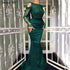 Serene Hill Green Elegant Mermaid Evening Dresses Gowns 2025 Backless Beaded Pearls Luxury For Women Party LA6340 - SERENE HILL