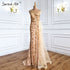Serene Hill Green Elegant Mermaid Sexy One Shouder Split Evening Dresse Gowns Luxury Beaded Feathers 2025 Women Party LA70829 - SERENE HILL