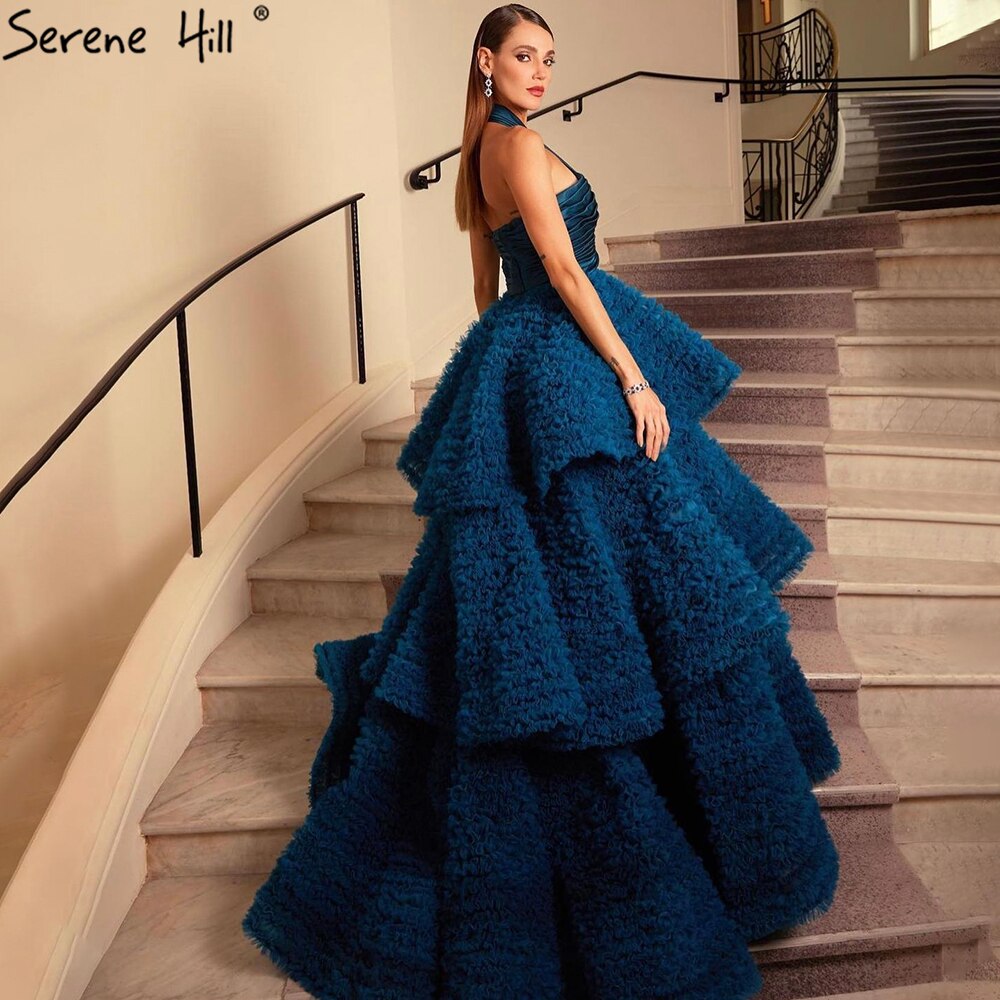 Serene Hill Green Halter Sexy Wedding Dresses 2025 Sleeveless Tiered Lace Up High-end Bridal Dress HM67232 - SERENE HILL