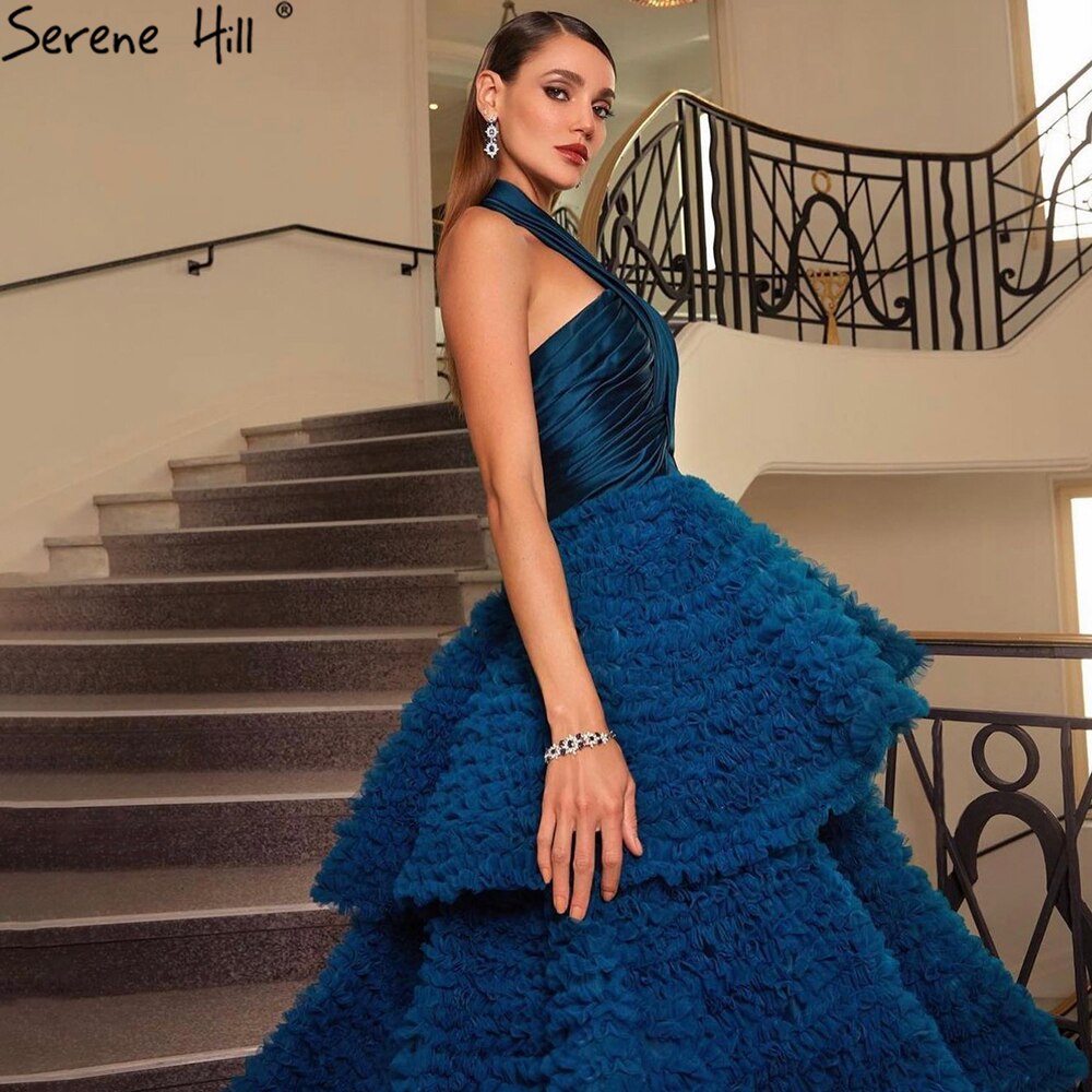Serene Hill Green Halter Sexy Wedding Dresses 2025 Sleeveless Tiered Lace Up High-end Bridal Dress HM67232 - SERENE HILL