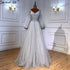 Serene Hill Green Lantern Sleeve Evening Dresses Gowns 2025 A-Line Beaded Luxury For Women Wedding Party LA71477 - SERENE HILL