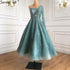 Serene Hill Green Luxury Ankle Length Evening Dresses Gowns 2025 One Shoulder Beading Sexy For Woman Party LA71021 - SERENE HILL